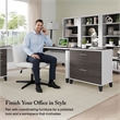 Somerset Tall 5 Shelf Bookcase in White and Storm Gray - Engineered Wood