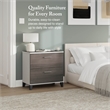 Somerset 2 Drawer Lateral File Cabinet in White and Storm Gray - Engineered Wood