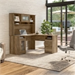 Cabot 60W L Shaped Computer Desk with Hutch in Reclaimed Pine - Engineered Wood