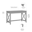 Key West 48W Writing Desk in Cape Cod Gray - Engineered Wood