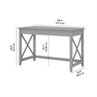 Key West 48W Writing Desk in Cape Cod Gray - Engineered Wood
