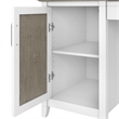 Key West 54W Computer Desk with Storage in White and Gray - Engineered Wood