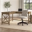 Key West 60W L Shaped Desk in Reclaimed Pine - Engineered Wood