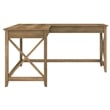 Key West 60W L Shaped Desk in Reclaimed Pine - Engineered Wood