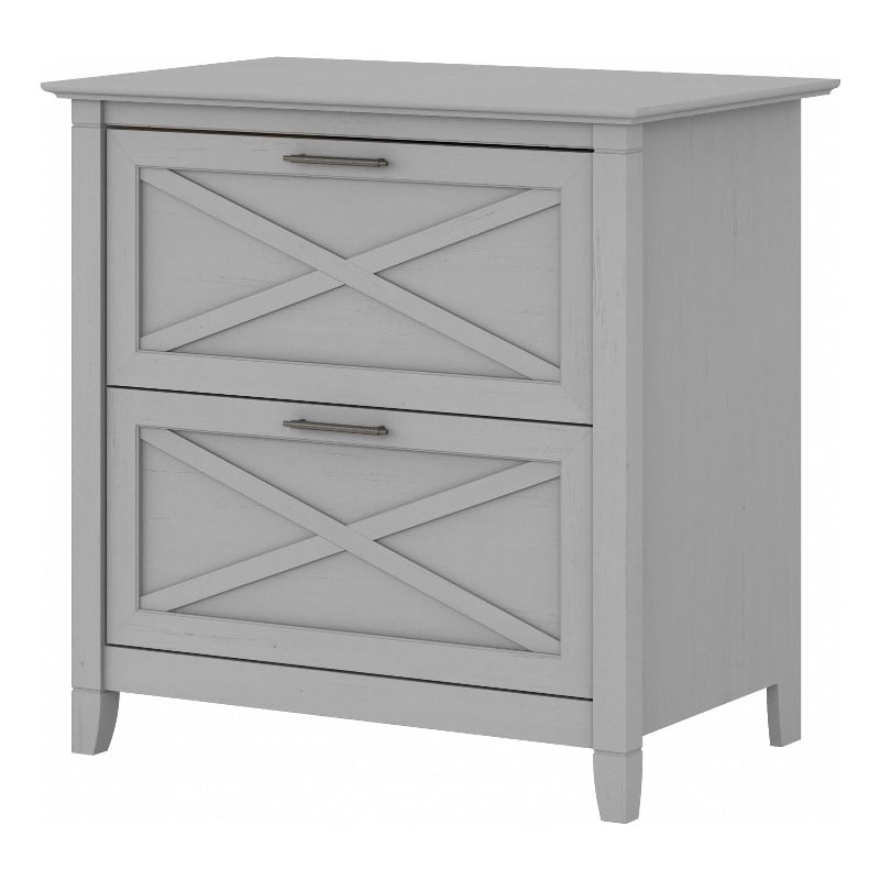 Key West 2 Drawer Lateral File Cabinet in Cape Cod Gray - Engineered Wood