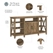 Key West Tall TV Stand for 65 Inch TV in Reclaimed Pine - Engineered Wood