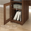 Cabot 60W L Shaped Computer Desk with Storage in Modern Walnut - Engineered Wood