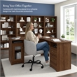 Cabot 60W L Shaped Computer Desk with Storage in Modern Walnut - Engineered Wood