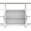 Key West Tall TV Stand with Bookcases in White and Gray - Engineered Wood