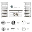 Key West Tall TV Stand with Bookcases in White and Gray - Engineered Wood