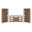 Key West Tall TV Stand with Bookcases in Reclaimed Pine - Engineered Wood