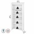 Fairview 5 Shelf Bookcase in Pure White and Shiplap Gray - Engineered Wood