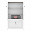 Fairview Storage Cabinet with File Drawer in White and Gray - Engineered Wood