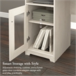Cabot 60W L Computer Desk with Storage in Linen White Oak - Engineered Wood