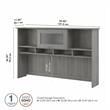 Cabot 60W Hutch in Modern Gray - Engineered Wood