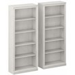 Saratoga Tall 5 Shelf Bookcase - Set of 2 in Linen White Oak - Engineered Wood