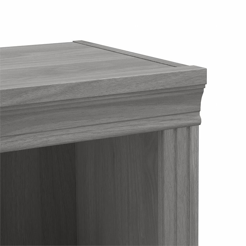 Saratoga Tall 5 Shelf Bookcase - Set of 2 in Modern Gray - Engineered Wood