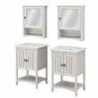 Bush Salinas Engineered Wood Double Vanity Set with Sinks in White