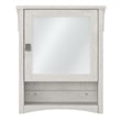 Salinas Bathroom Medicine Cabinet with Mirror in Linen White - Engineered Wood