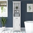 Key West Tall Bathroom Storage Cabinet in White Ash - Engineered Wood