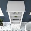 Key West Tall Bathroom Storage Cabinet in White Ash - Engineered Wood