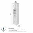 Key West Tall Bathroom Storage Cabinet in White Ash - Engineered Wood