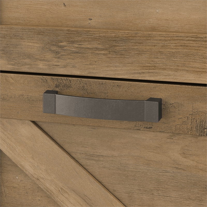 Bush Furniture Knoxville 2 Drawer Lateral File Cabinet in Reclaimed Pine