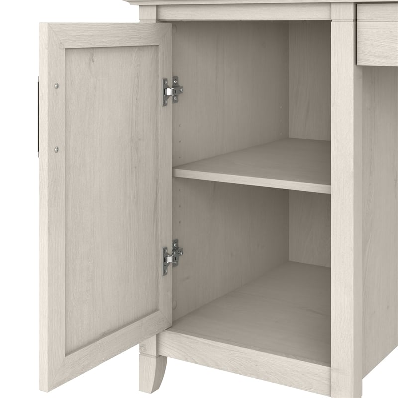 Key West 54W Computer Desk with Storage in Linen White Oak - Engineered Wood