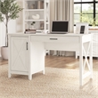 Key West 54W Computer Desk with Storage in Linen White Oak - Engineered Wood