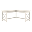 Key West 60W L Shaped Desk in Linen White Oak - Engineered Wood