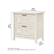 Key West 2 Drawer Lateral File Cabinet in Linen White Oak - Engineered Wood