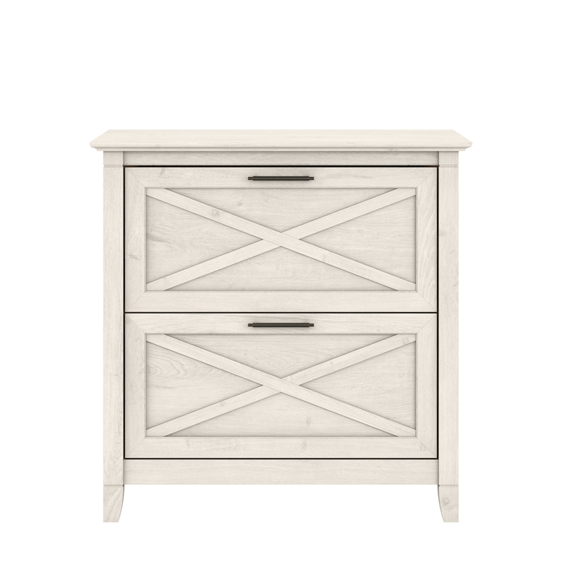 Key West 2 Drawer Lateral File Cabinet in Linen White Oak - Engineered Wood