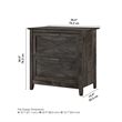 Key West 2 Drawer Lateral File Cabinet in Dark Gray Hickory - Engineered Wood