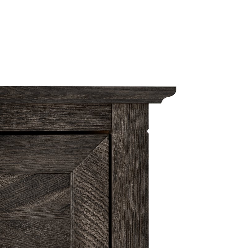 Key West 2 Drawer Lateral File Cabinet in Dark Gray Hickory - Engineered Wood