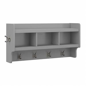 Woodland 40W Wall Mounted Coat Rack in Cape Cod Gray - Engineered Wood