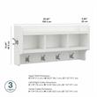 Woodland 40W Wall Mounted Coat Rack in White Ash - Engineered Wood