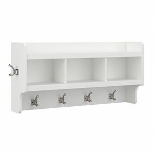 Woodland 40W Wall Mounted Coat Rack in White Ash - Engineered Wood