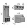 Woodland Full Entryway Storage Set with Doors in Cape Cod Gray - Engineered Wood
