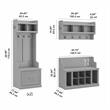 Woodland Full Entryway Storage Set w/ Drawers in Cape Cod Gray - Engineered Wood