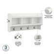 Woodland Full Entryway Storage Set with Drawers in White Ash - Engineered Wood