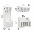 Woodland Full Entryway Storage Set with Drawers in White Ash - Engineered Wood