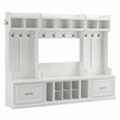 Woodland Full Entryway Storage Set with Drawers in White Ash - Engineered Wood
