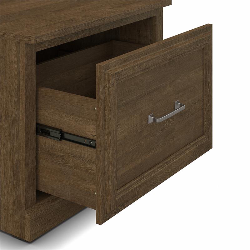 Woodland 24W Small Shoe Bench with Drawer in Ash Brown - Engineered Wood