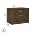 Woodland 24W Small Shoe Bench with Drawer in Ash Brown - Engineered Wood