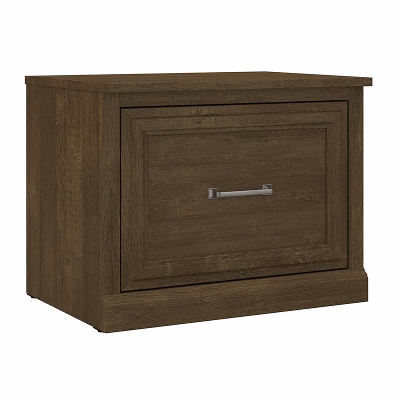 Woodland 24W Small Shoe Bench with Drawer in Ash Brown - Engineered Wood