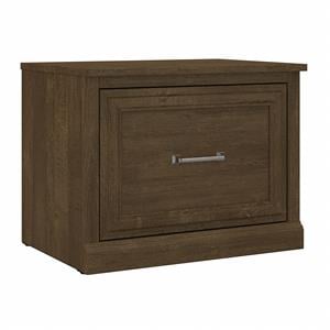 Woodland 24W Small Shoe Bench with Drawer in Ash Brown - Engineered Wood