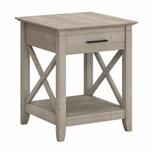 Key West Nightstand with Drawer in Washed Gray - Engineered Wood