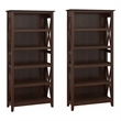 Key West 5 Shelf Bookcase Set in Bing Cherry - Engineered Wood