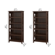 Key West 5 Shelf Bookcase Set in Bing Cherry - Engineered Wood