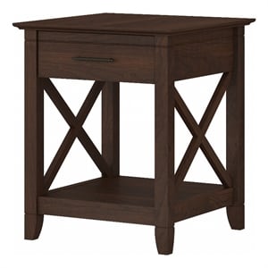 Key West End Table with Storage in Bing Cherry - Engineered Wood
